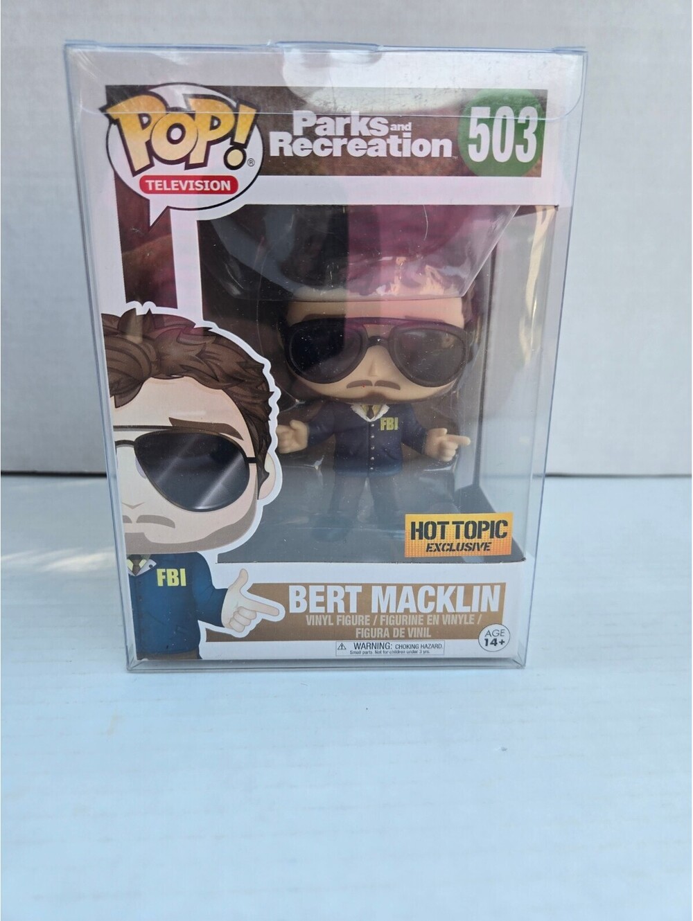 Funko Pop! Parks and Recreation Bert Macklin #503 Hot Topic exclusive